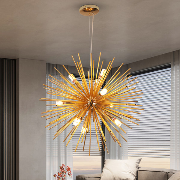 Gold spiky deals light fixture